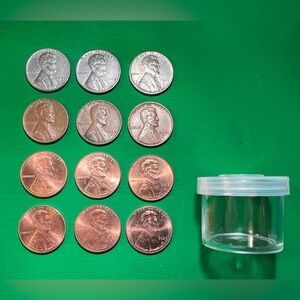 ⚫️ Vintage - All 3 Mints - 1943 Steel Pennies - War Time Wheaties - Collectible